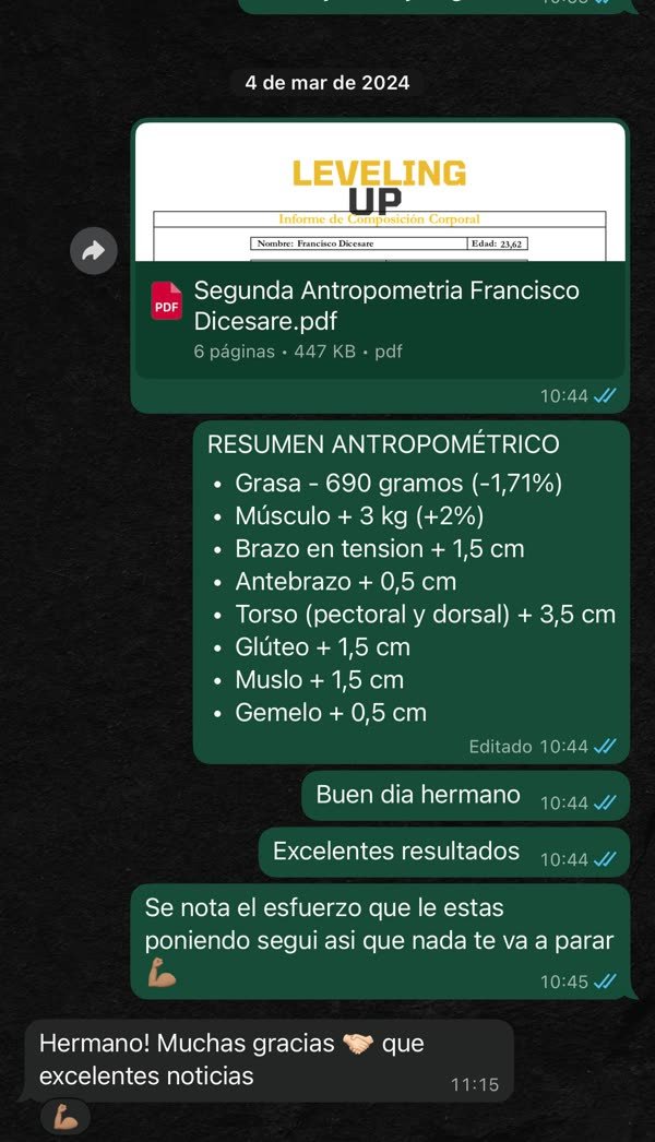 Chat de WhatsApp de Francisco con Bruno