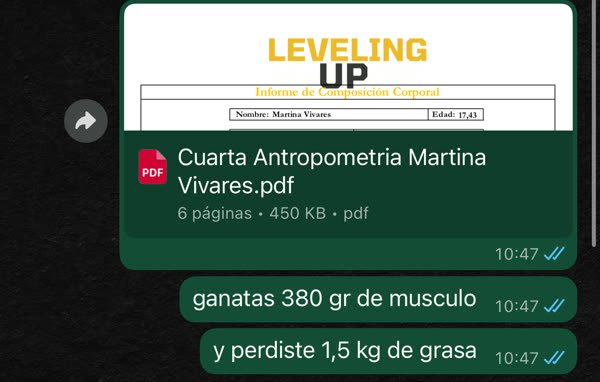 Chat de WhatsApp de Martina con Bruno