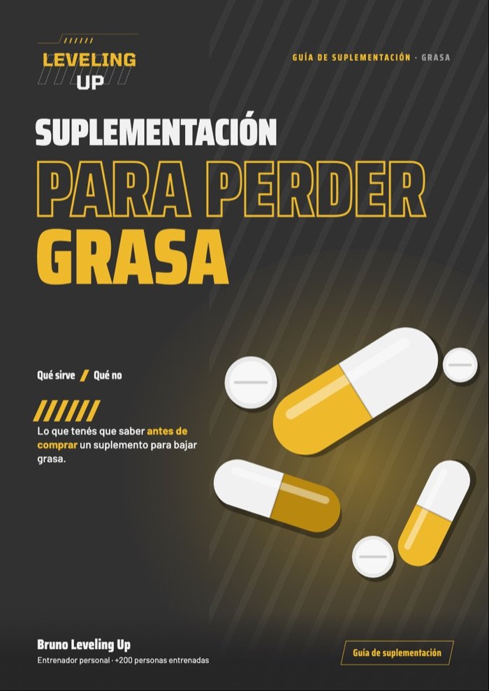 Tapa de la guía de suplementación para perder grasa