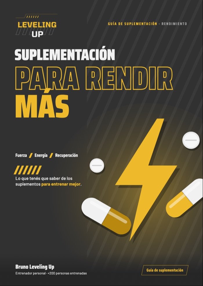 Tapa de la guía de suplementación para el rendimiento